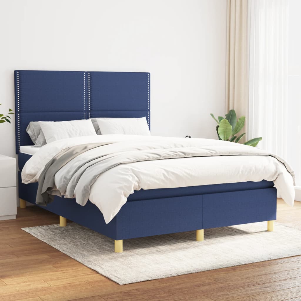 vidaXL Boxspring met matras stof donkerbruin 100x200 cm
