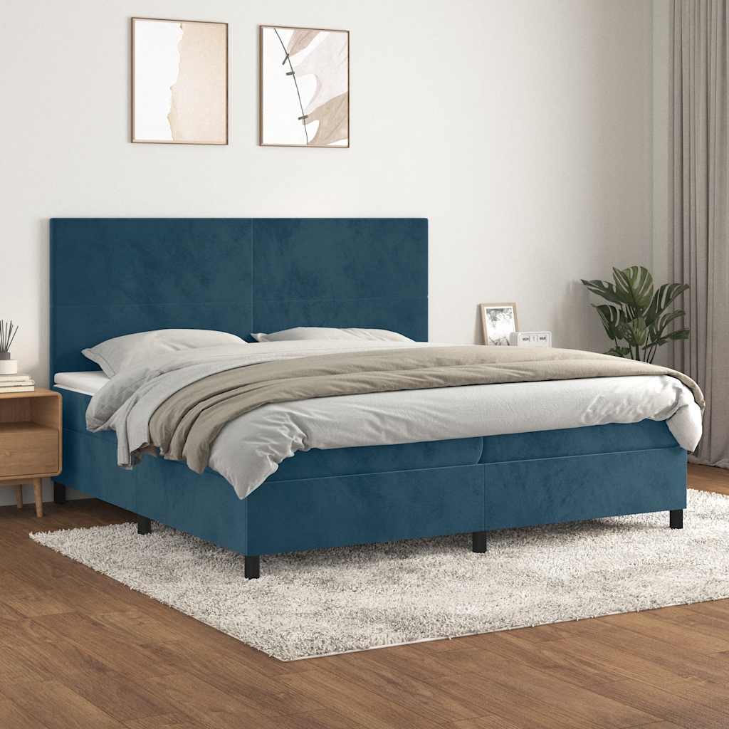 vidaXL Boxspring met matras fluweel lichtgrijs 120x200 cm