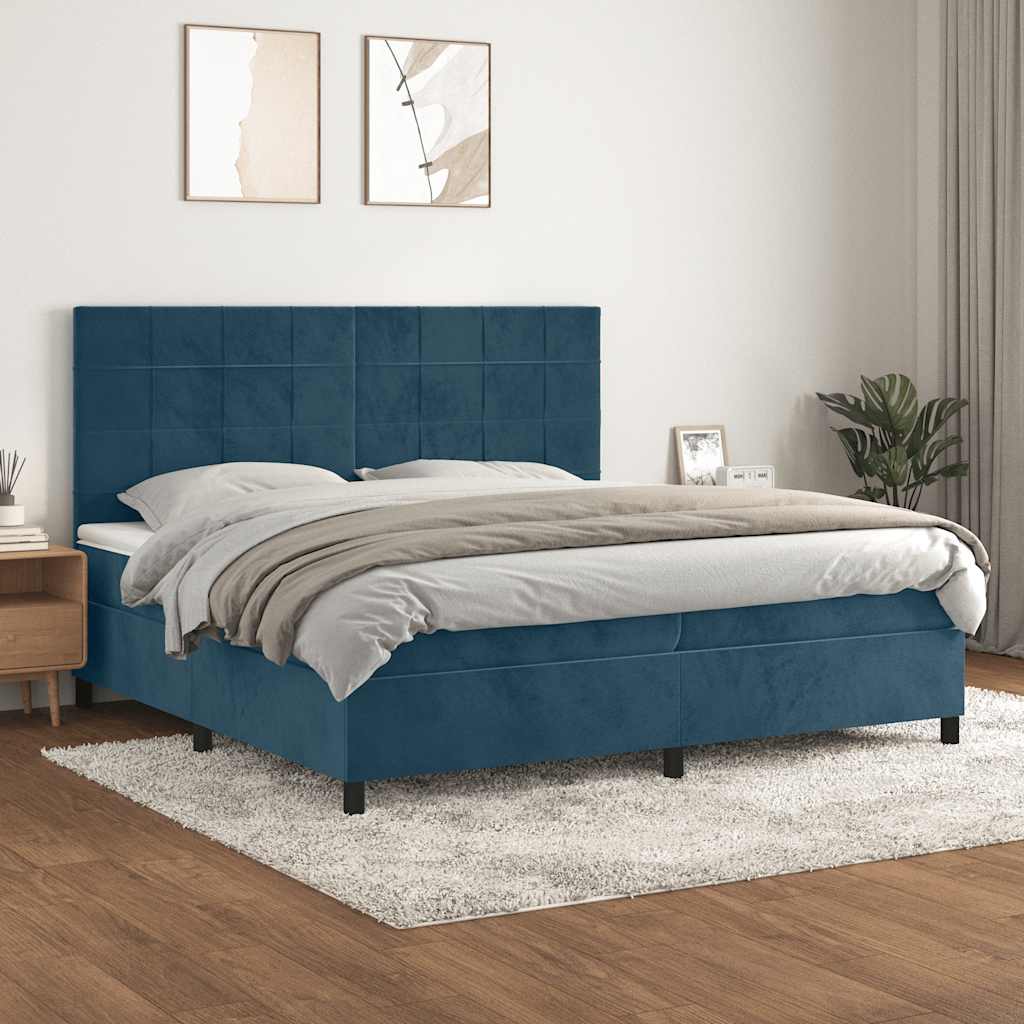 vidaXL Boxspring met matras fluweel lichtgrijs 120x200 cm