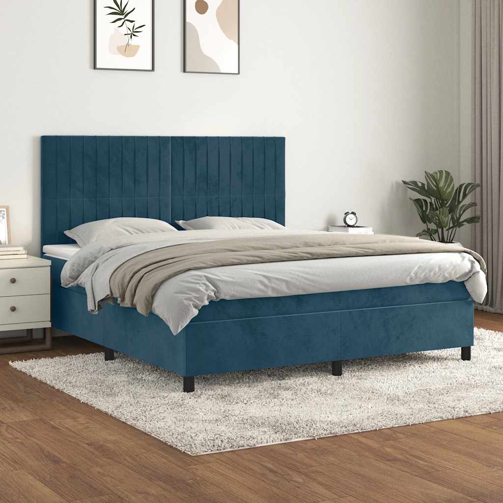 vidaXL Boxspring met matras fluweel lichtgrijs 120x200 cm