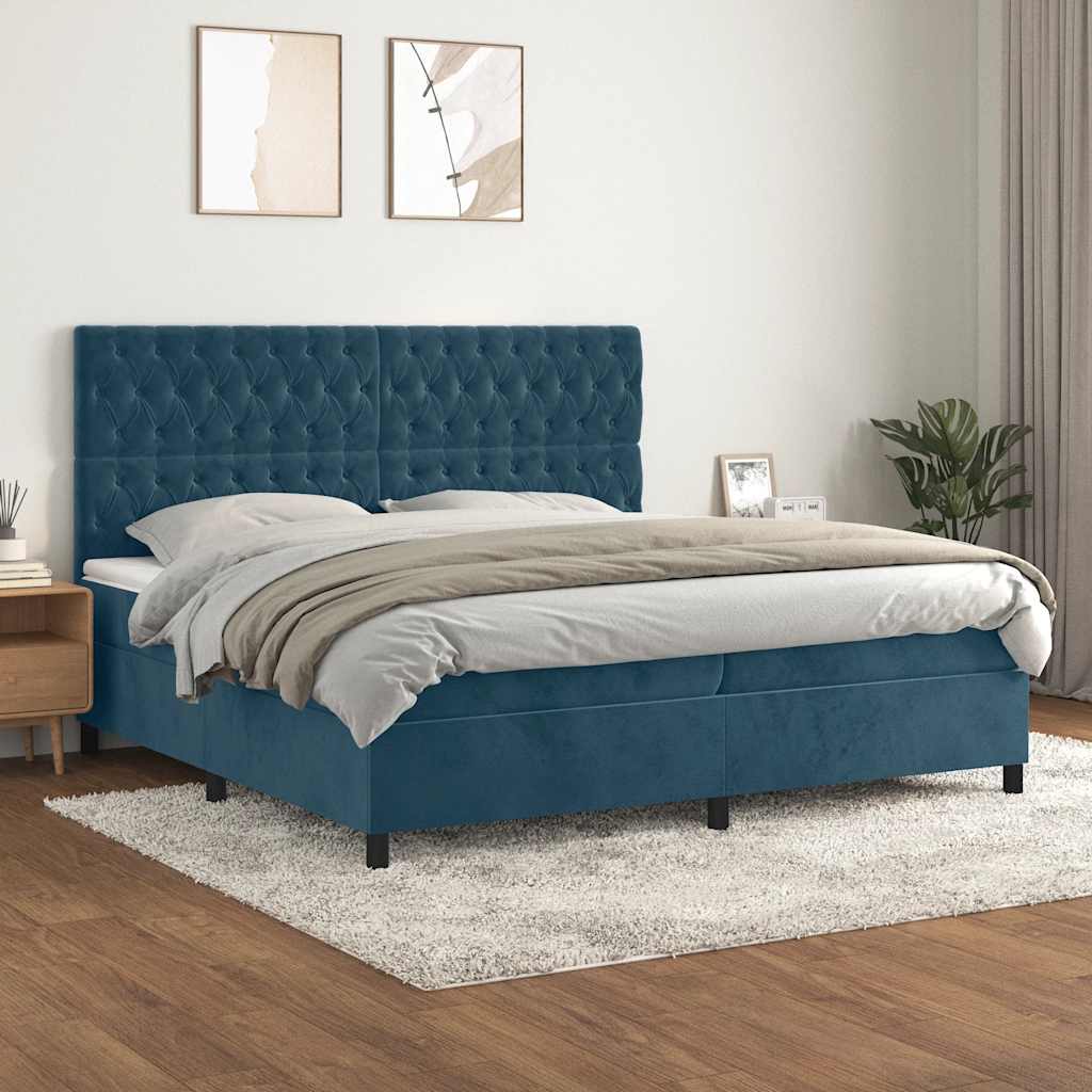 vidaXL Boxspring met matras fluweel lichtgrijs 120x200 cm