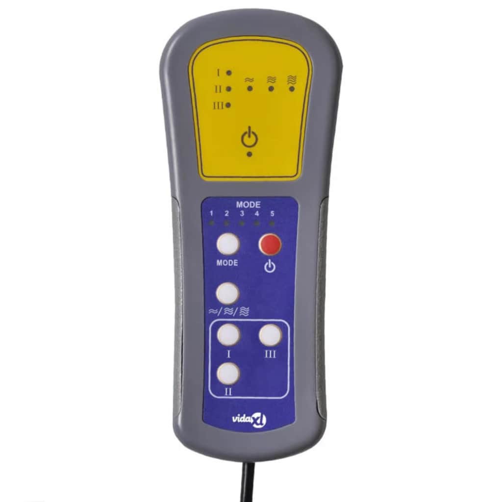 vidaXL Massagestoel elektrisch stof crèmekleurig