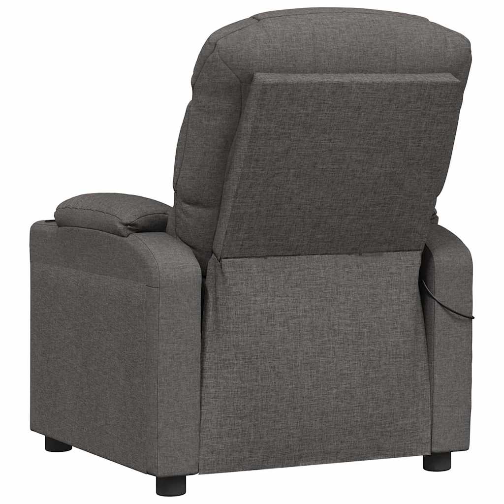 vidaXL Massagestoel elektrisch stof crèmekleurig