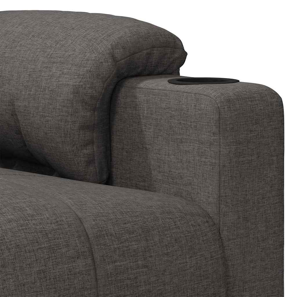 vidaXL Massagestoel elektrisch stof crèmekleurig