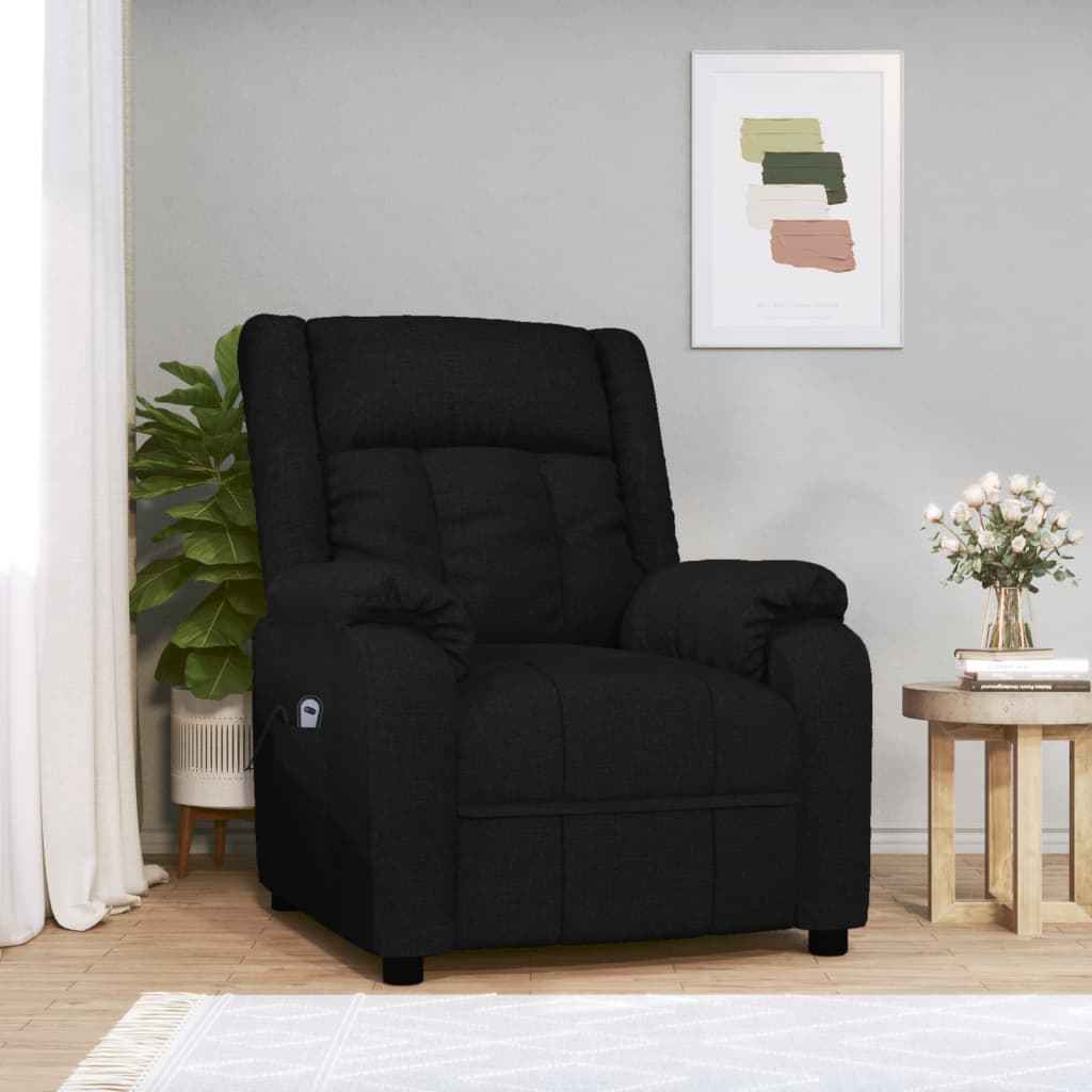vidaXL Fauteuil verstelbaar elektrisch stof taupe