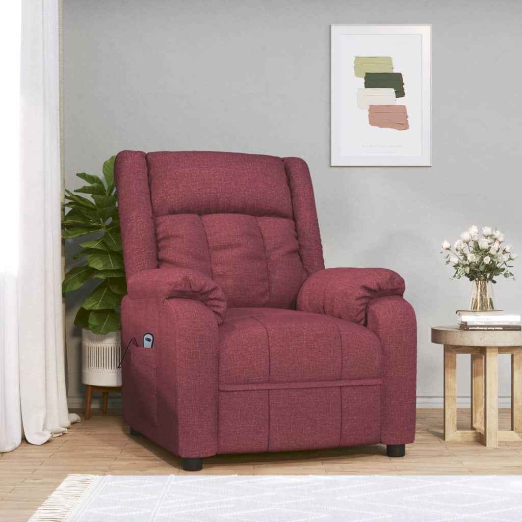 vidaXL Fauteuil verstelbaar elektrisch stof taupe