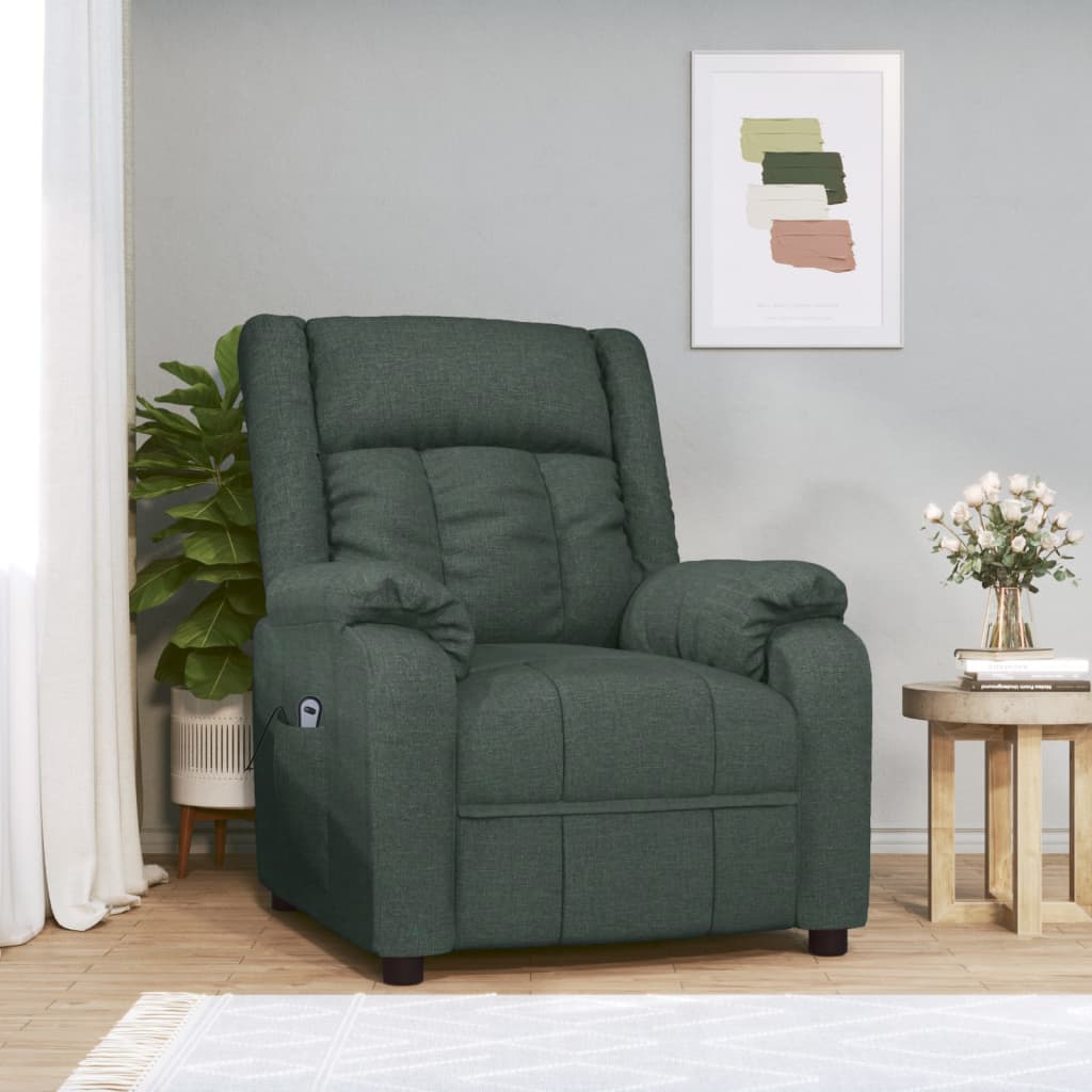 vidaXL Recliner Electric Fabric Taupe
