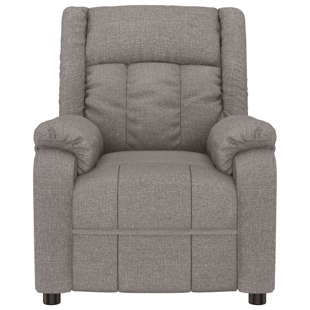 vidaXL Fauteuil verstelbaar elektrisch stof taupe