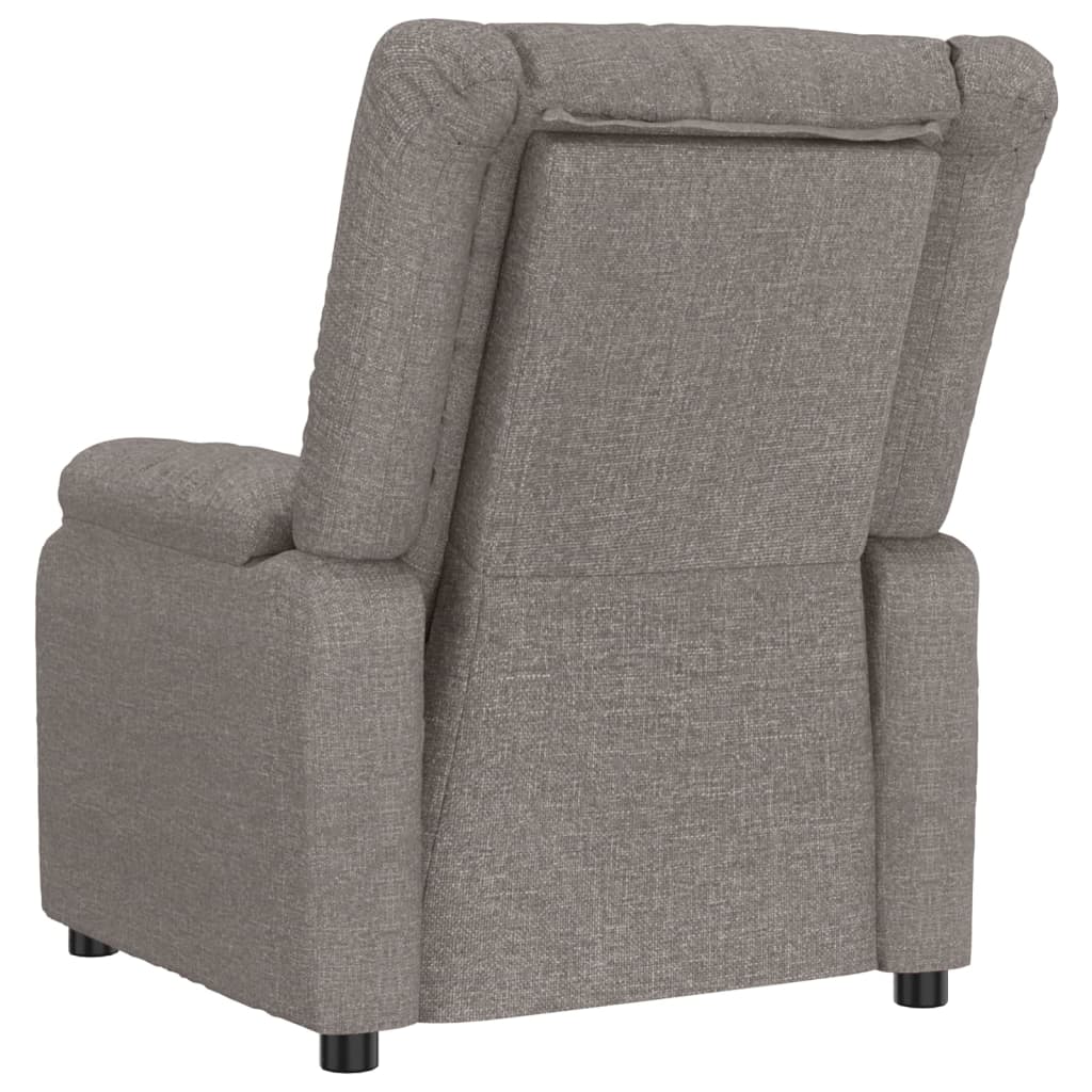 vidaXL Fauteuil verstelbaar elektrisch stof taupe