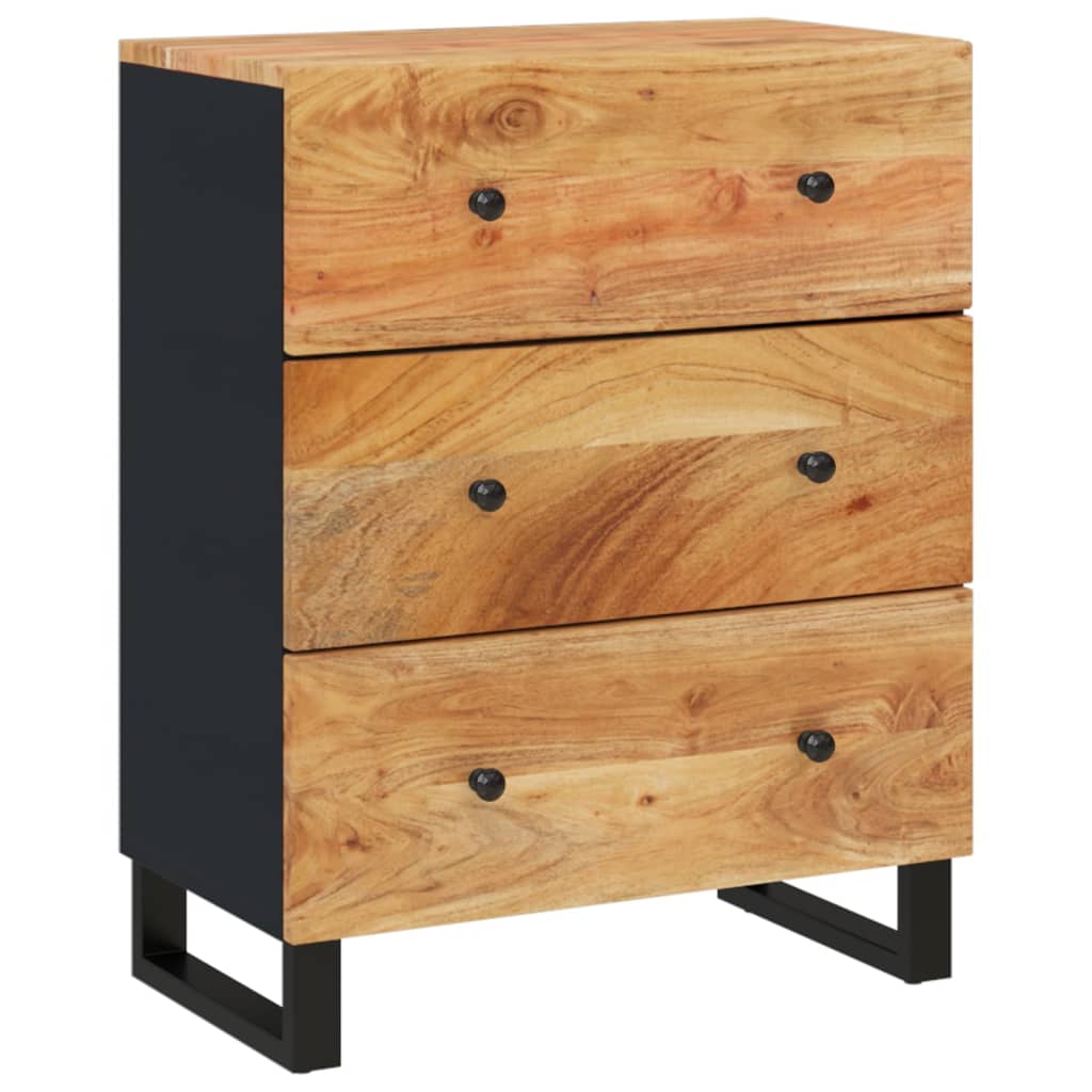 vidaXL 3 st Dressoir massief gerecycled hout