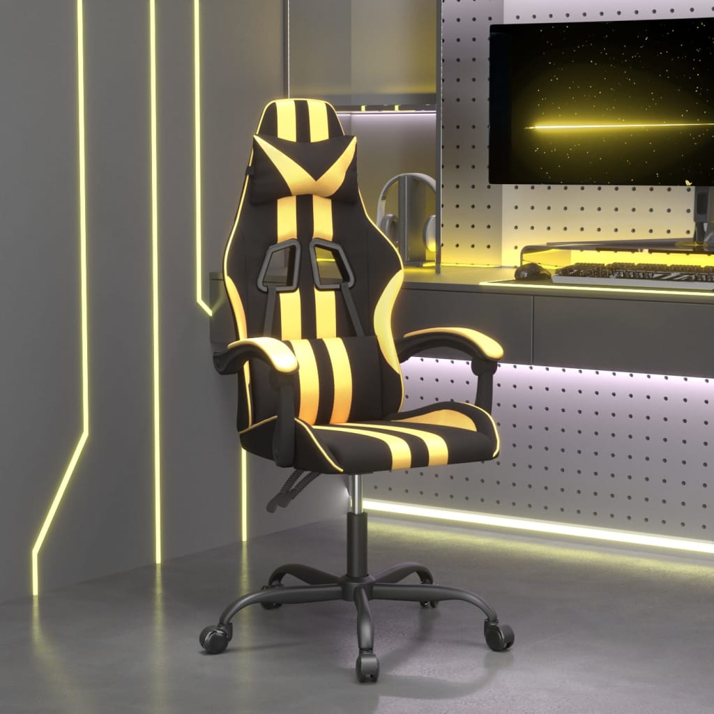 vidaXL Gamestoel kunstleer zwart