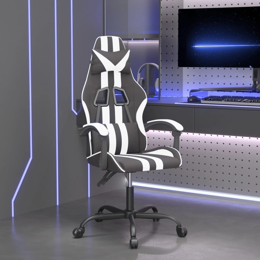 vidaXL Gamestoel kunstleer zwart