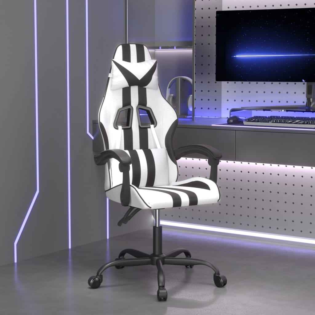 vidaXL Gamestoel kunstleer zwart