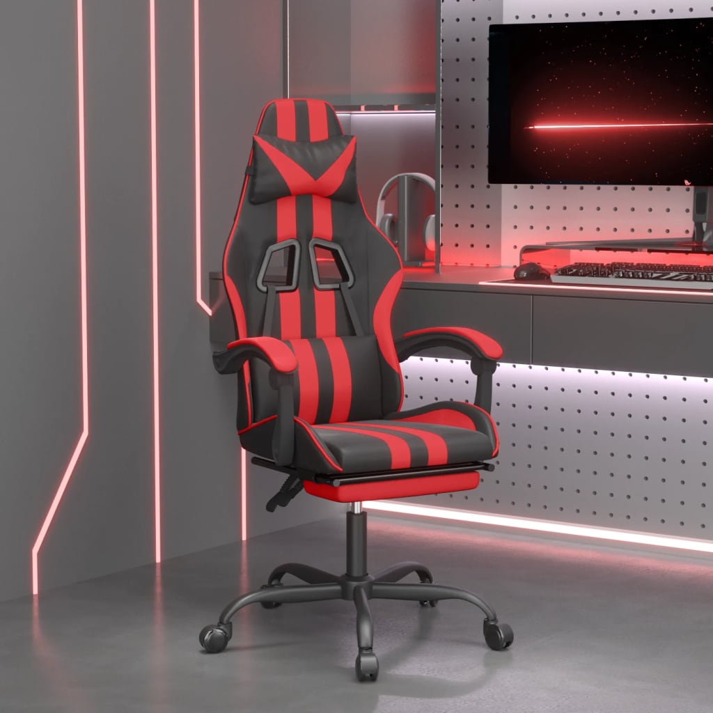 vidaXL Gamestoel kunstleer zwart