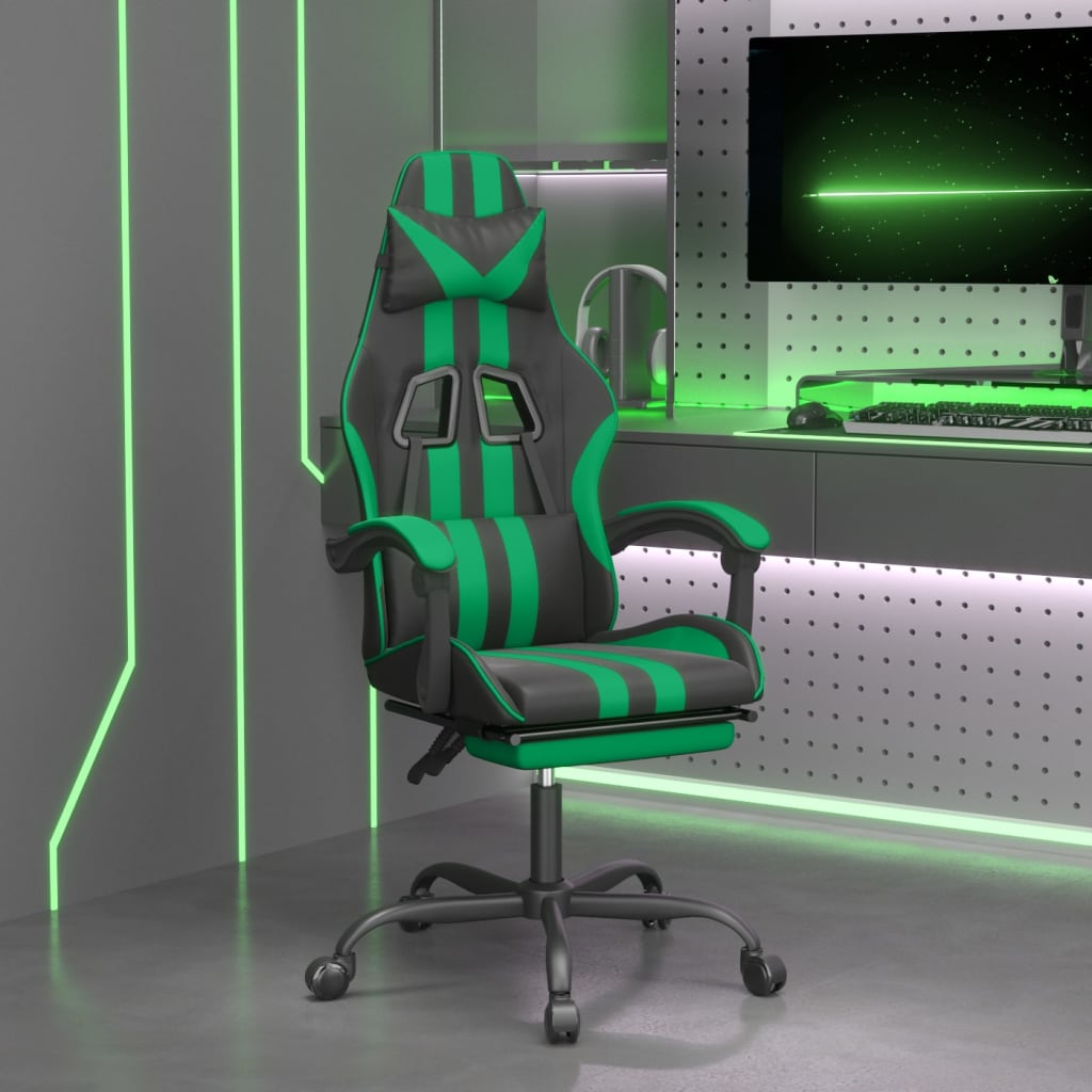 vidaXL Gamestoel kunstleer zwart