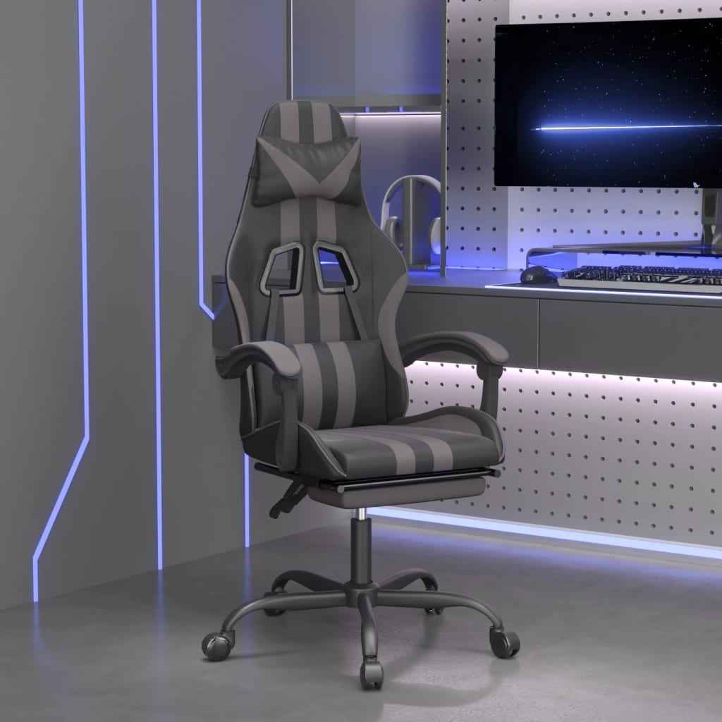 vidaXL Gamestoel kunstleer zwart