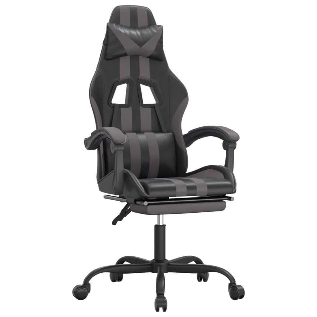 vidaXL Gamestoel kunstleer zwart