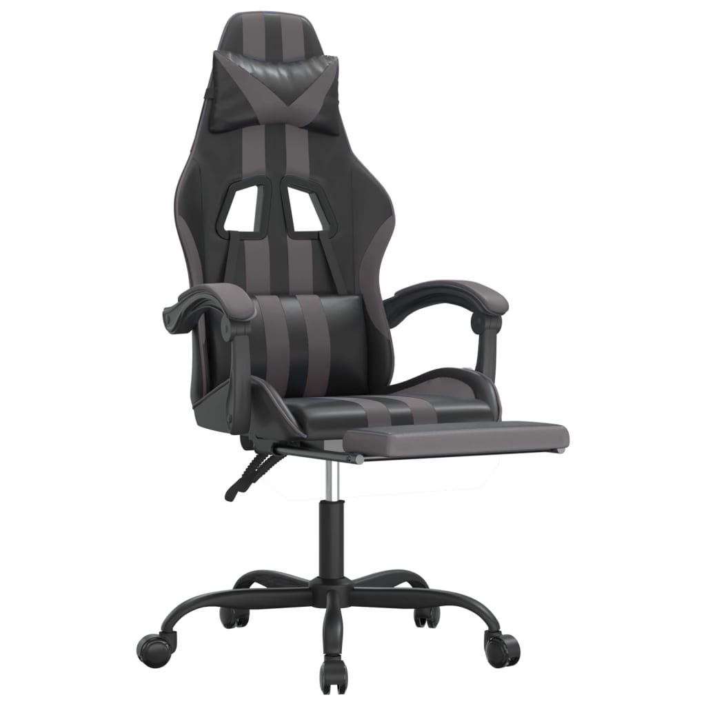 vidaXL Gamestoel kunstleer zwart
