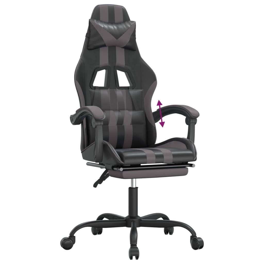 vidaXL Gamestoel kunstleer zwart