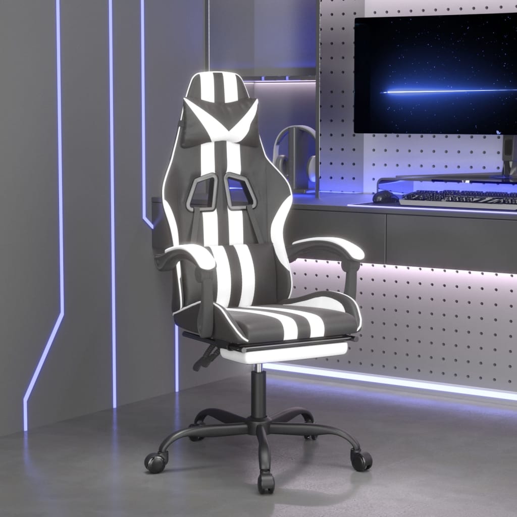 vidaXL Gamestoel kunstleer zwart