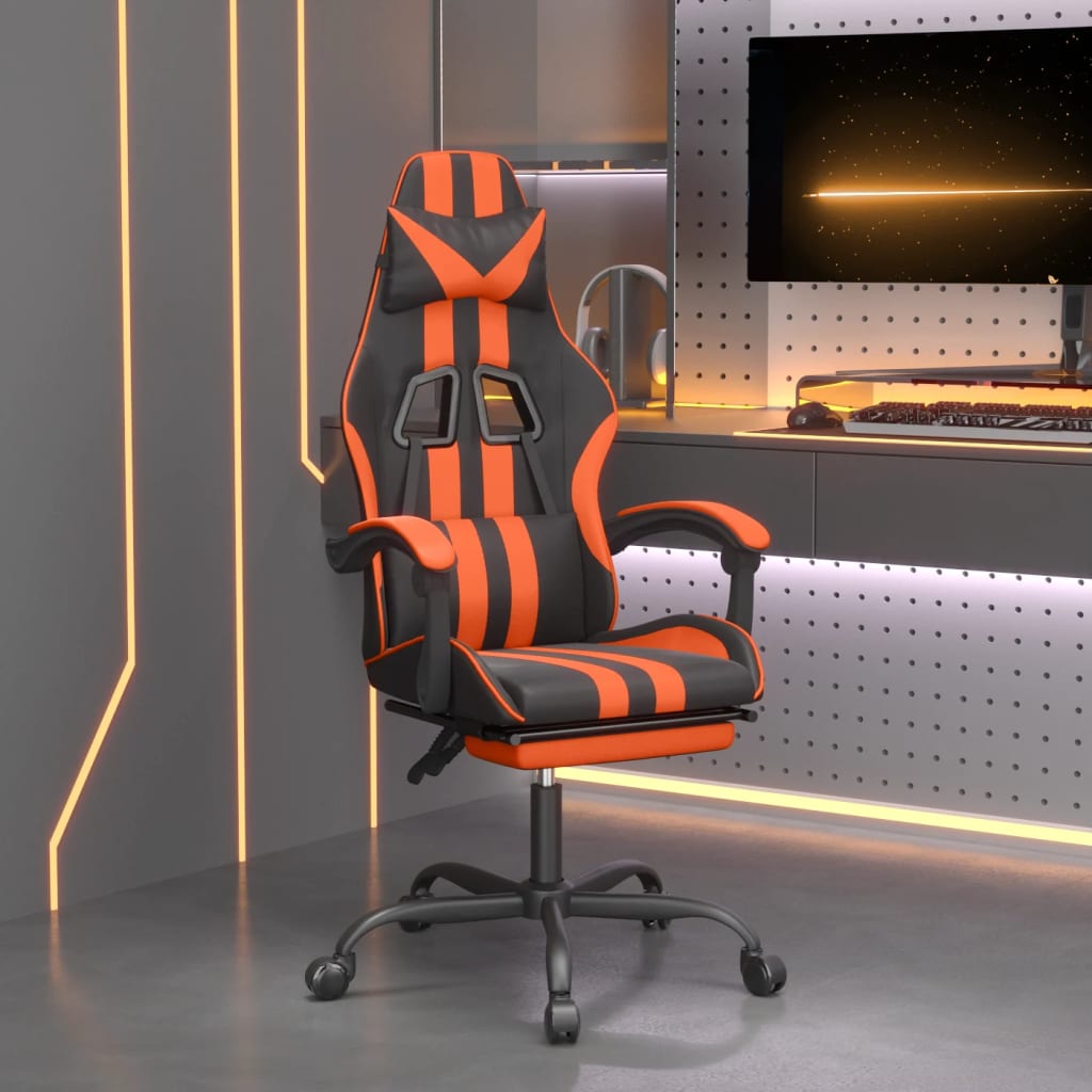 vidaXL Gamestoel kunstleer zwart
