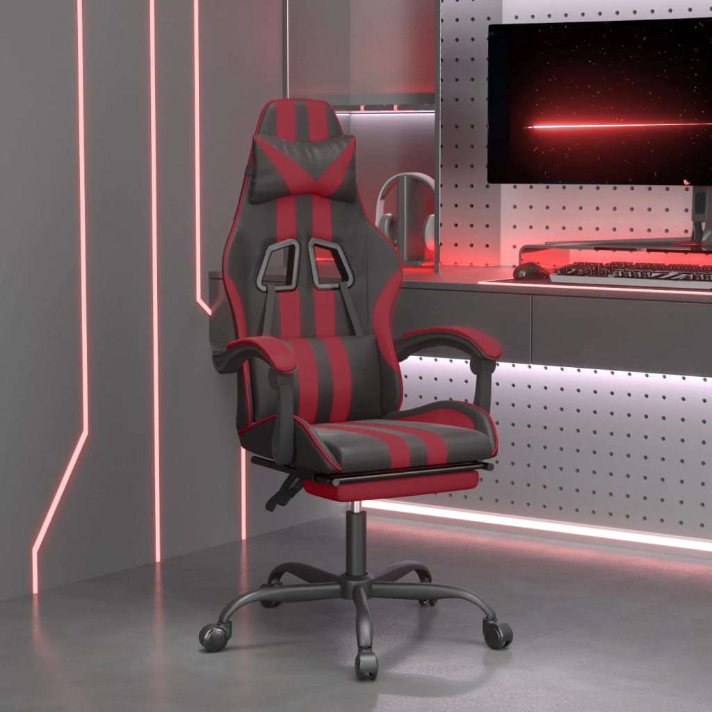 vidaXL Gamestoel kunstleer zwart