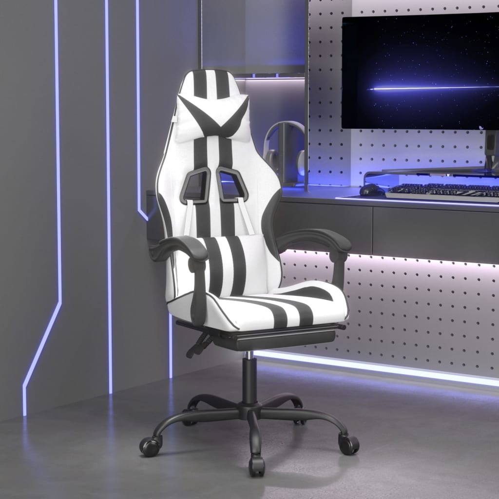 vidaXL Gamestoel kunstleer zwart