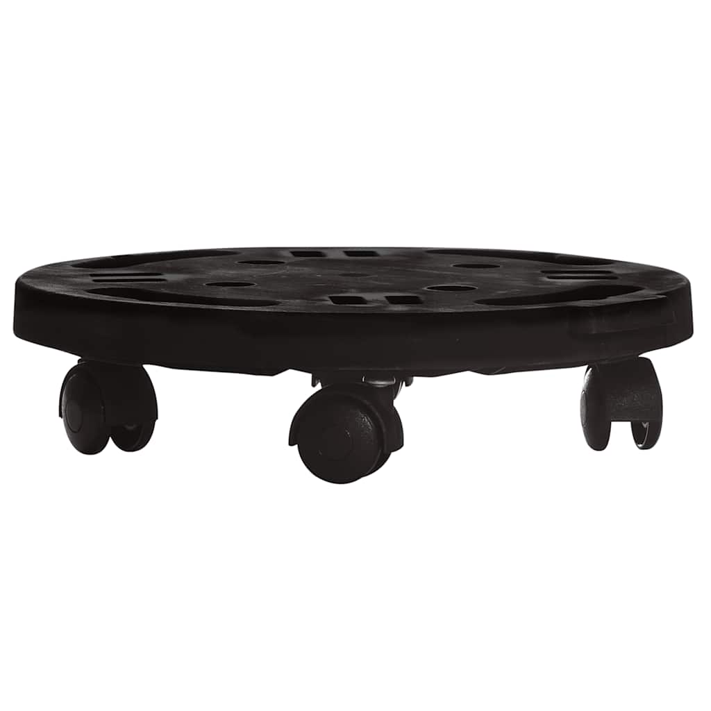 vidaXL Plantentrolleys met wielen 2 st 170 kg diameter 30 cm zwart