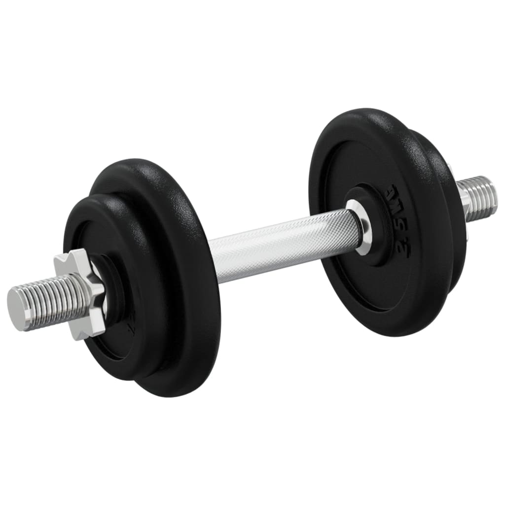 vidaXL 14-delige Halterset 20 kg gietijzer