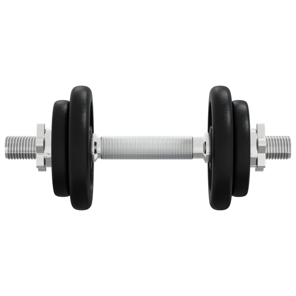 vidaXL 14-delige Halterset 20 kg gietijzer