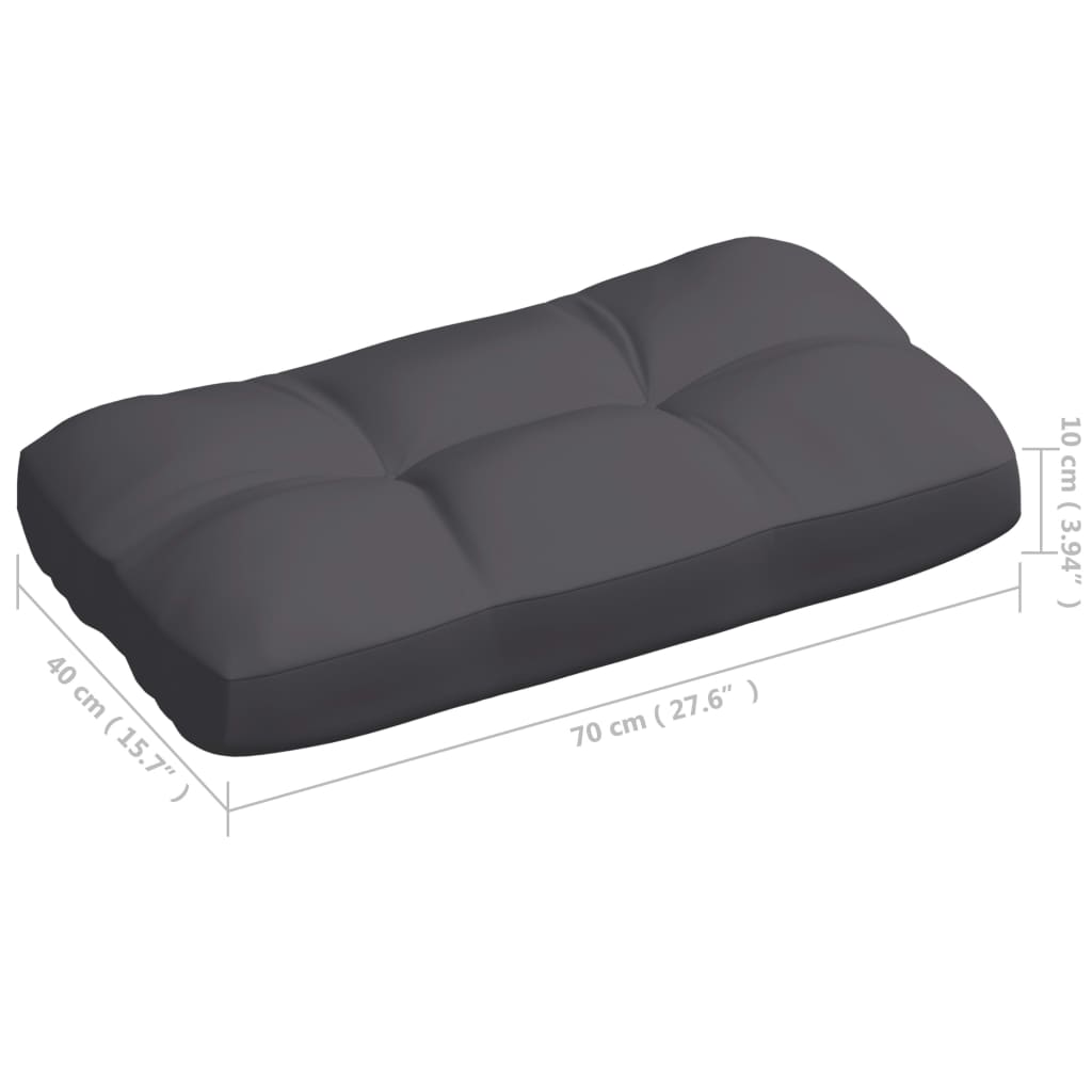 vidaXL Bankkussens pallet 7 st antraciet