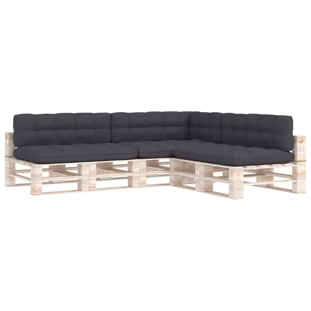 vidaXL Bankkussens pallet 7 st antraciet