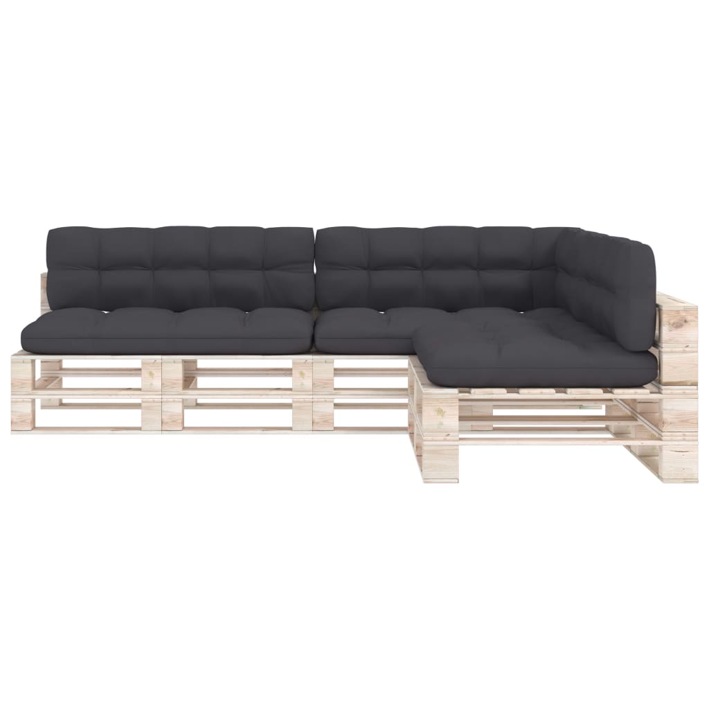 vidaXL Bankkussens pallet 7 st antraciet