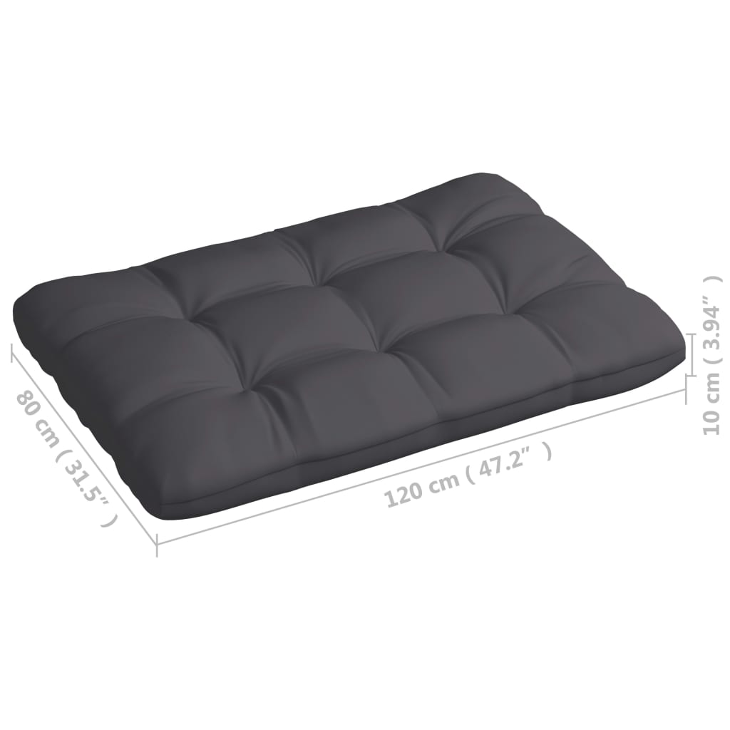 vidaXL Bankkussens pallet 7 st antraciet