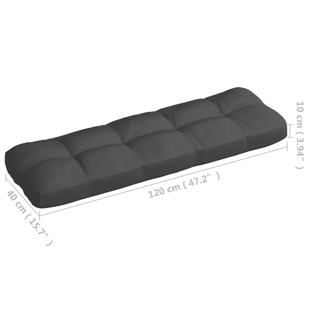vidaXL Bankkussens pallet 7 st antraciet