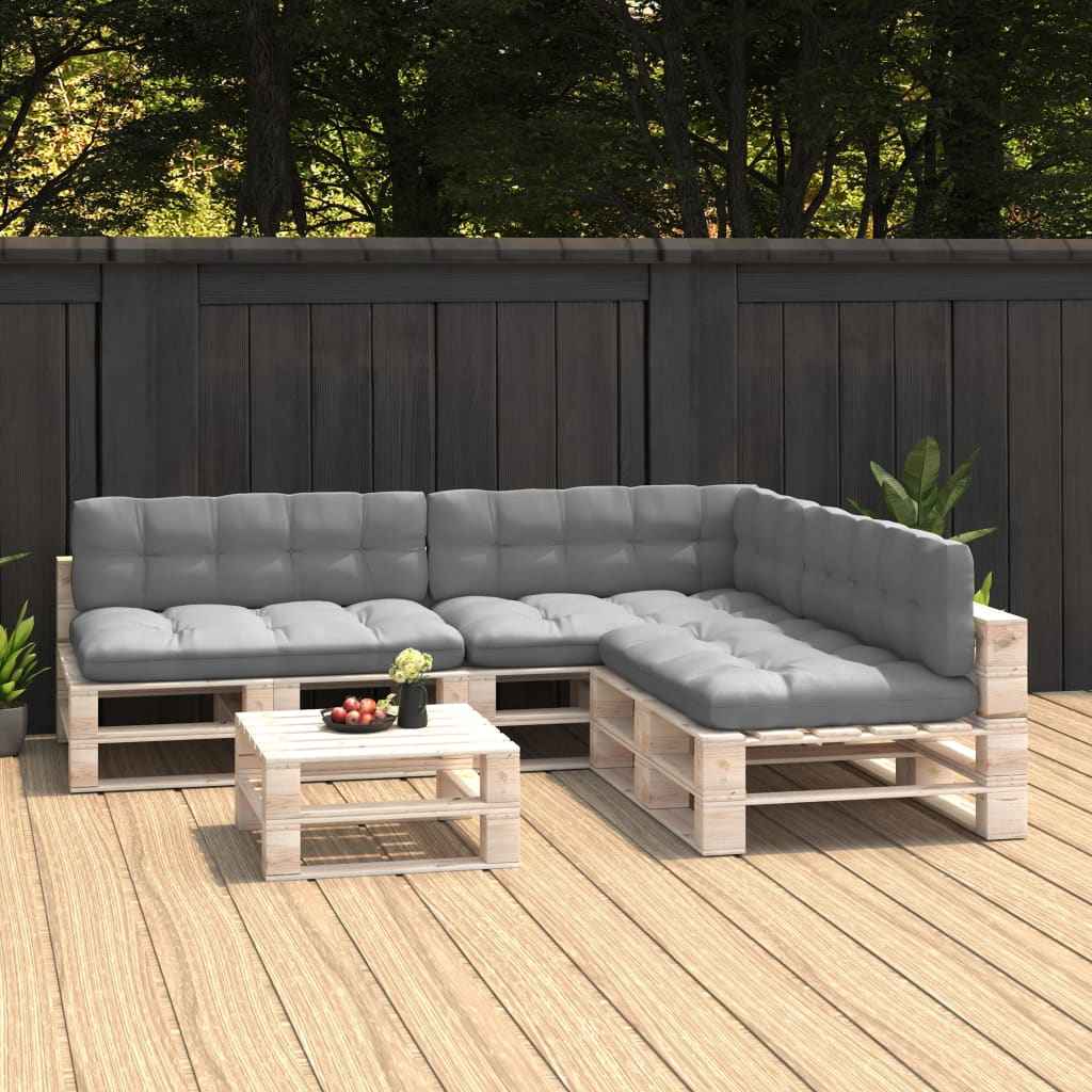 vidaXL Bankkussens pallet 7 st antraciet