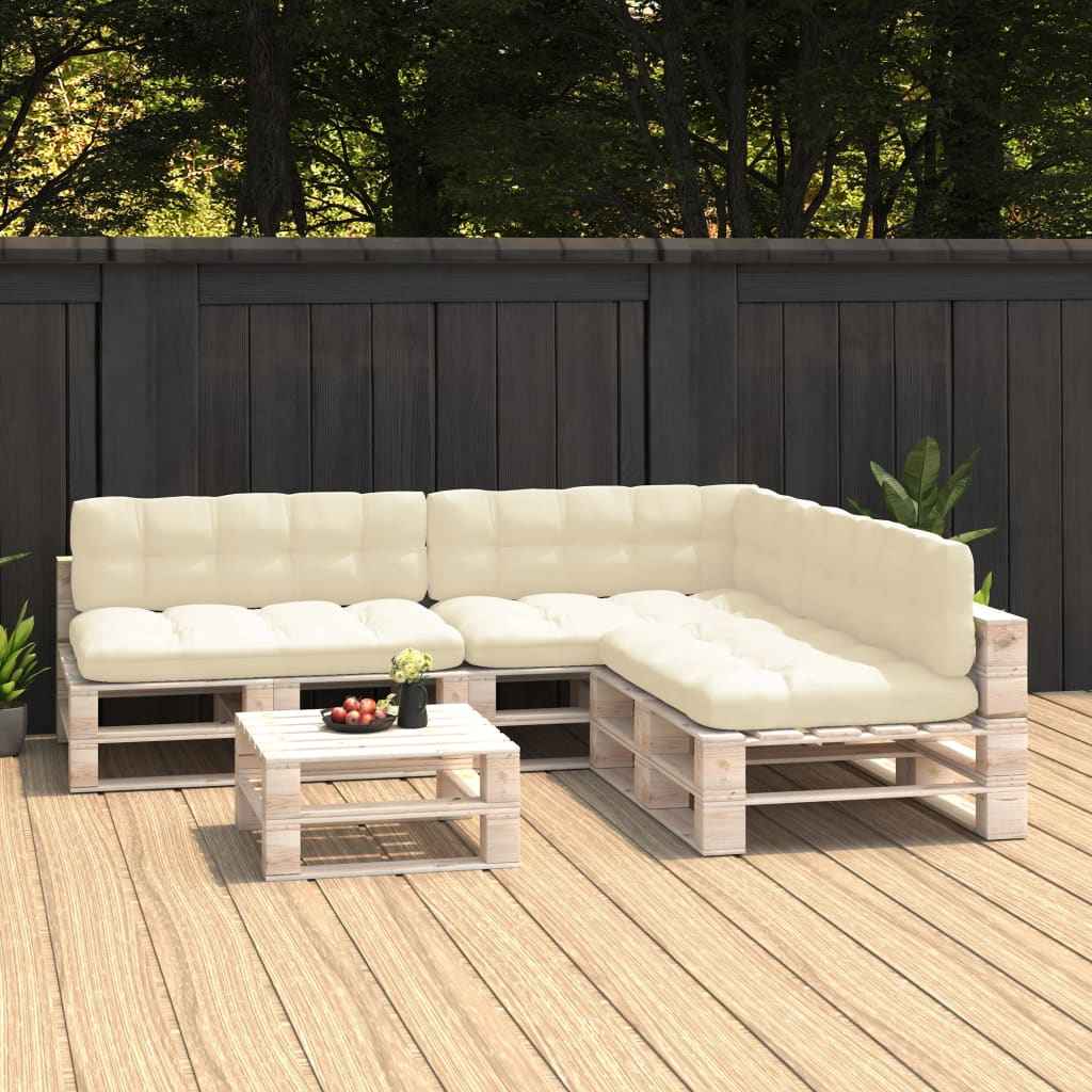 vidaXL Bankkussens pallet 7 st antraciet