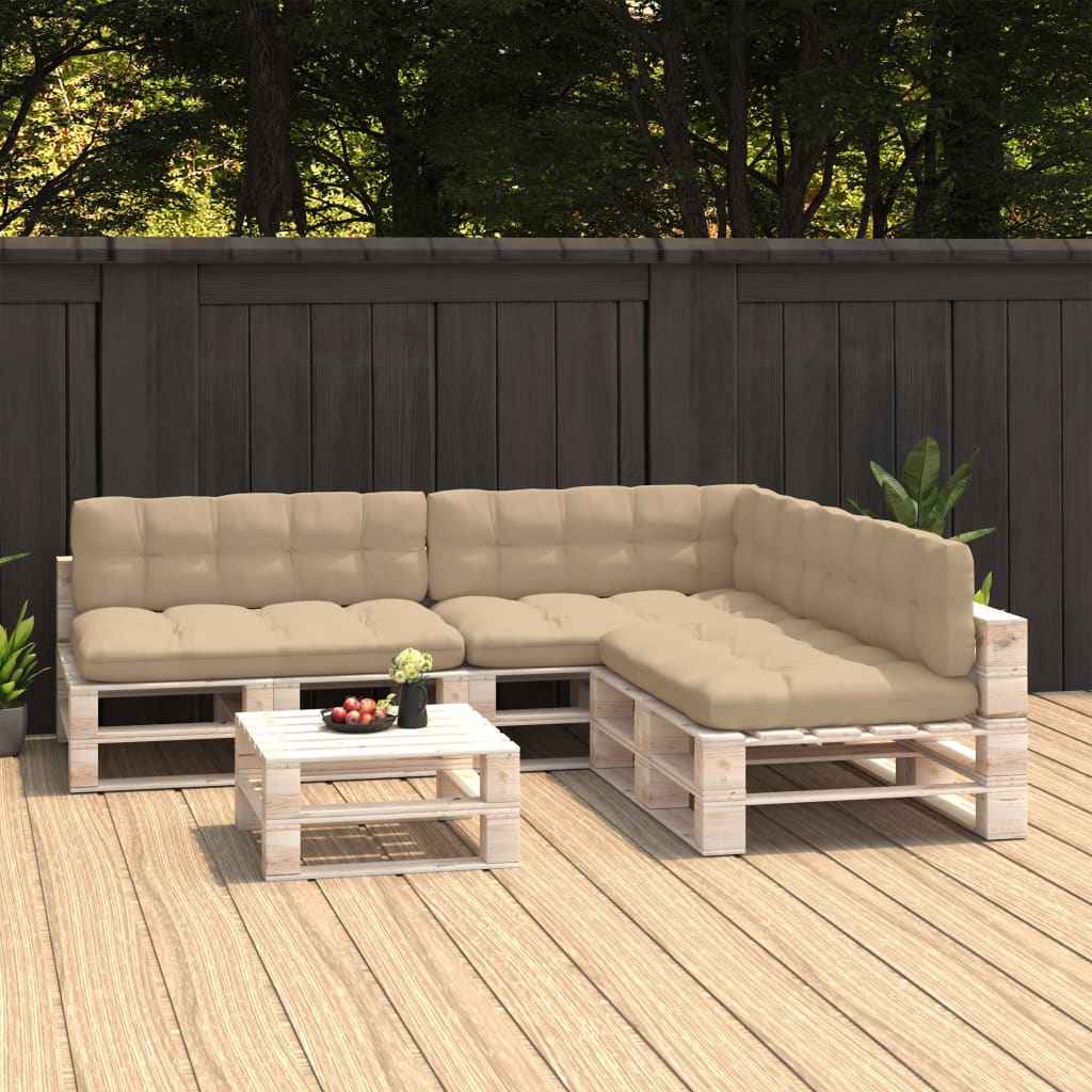 vidaXL Bankkussens pallet 7 st antraciet