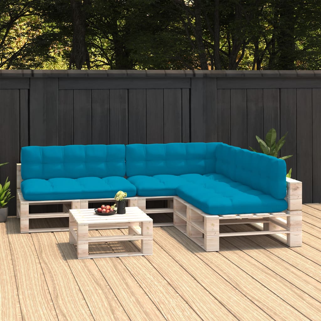 vidaXL Bankkussens pallet 7 st antraciet