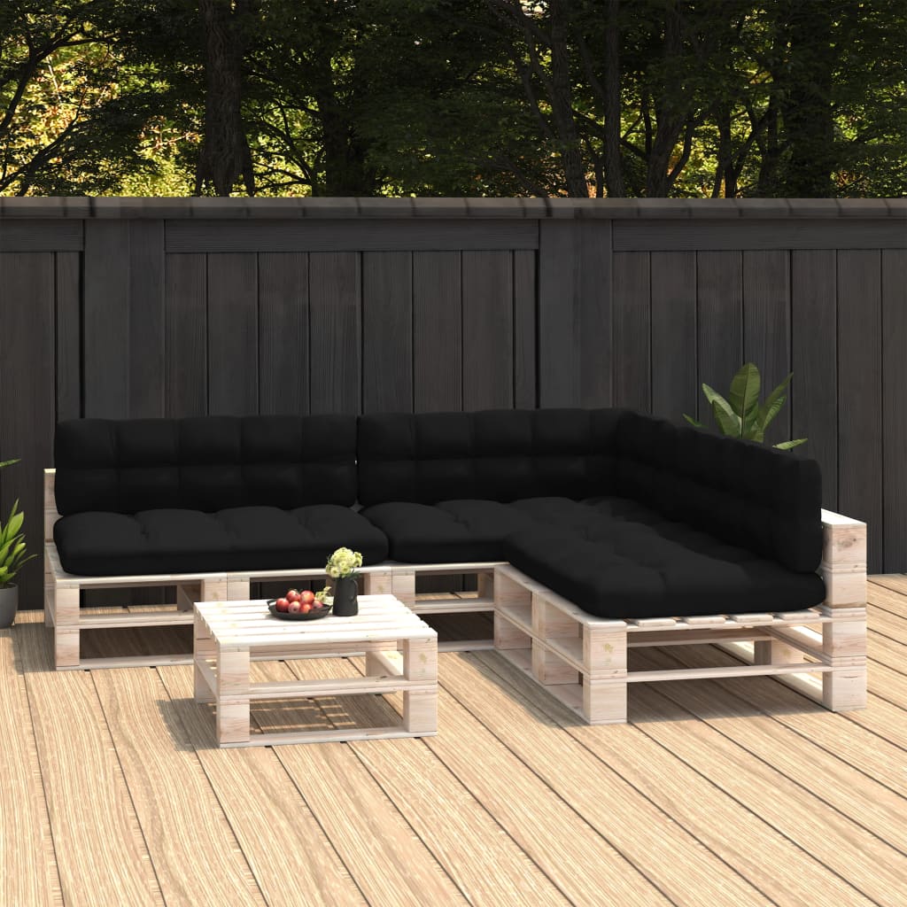 vidaXL Bankkussens pallet 7 st antraciet