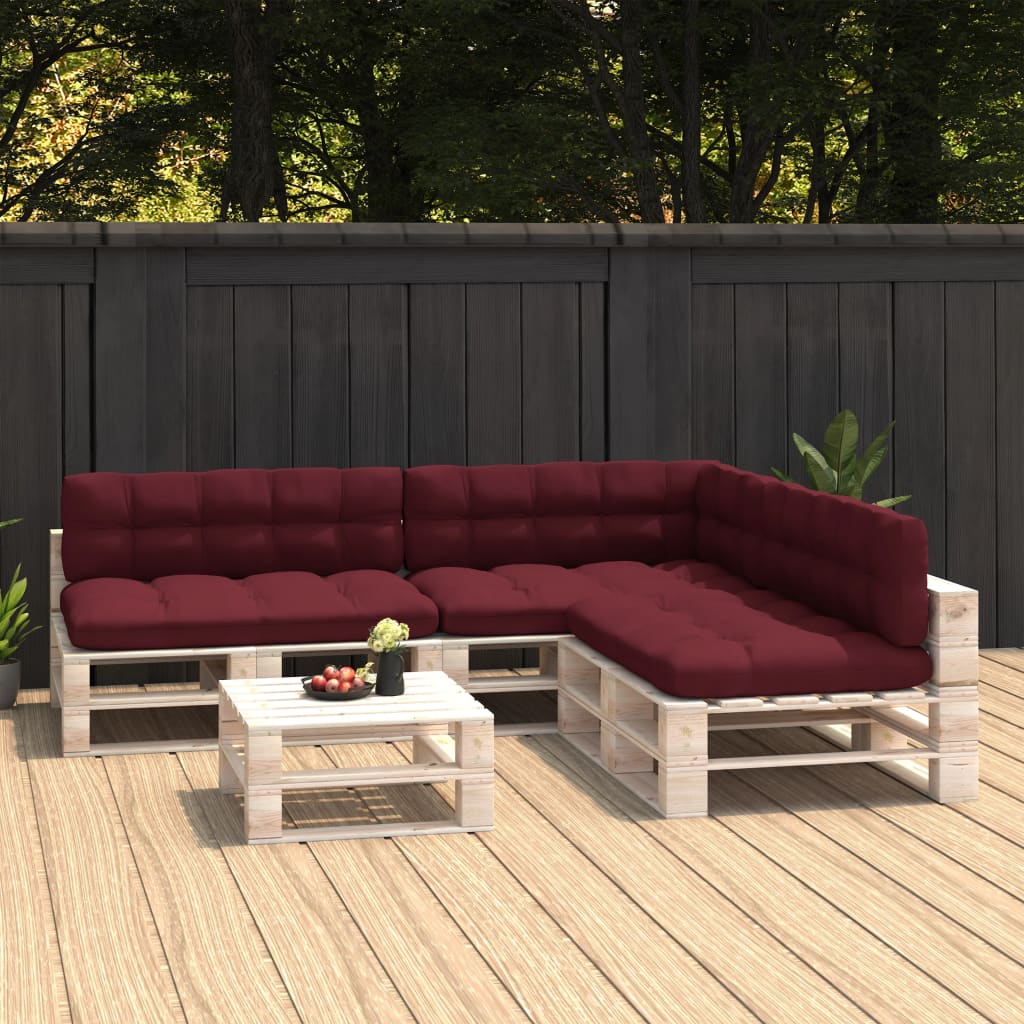vidaXL Bankkussens pallet 7 st antraciet
