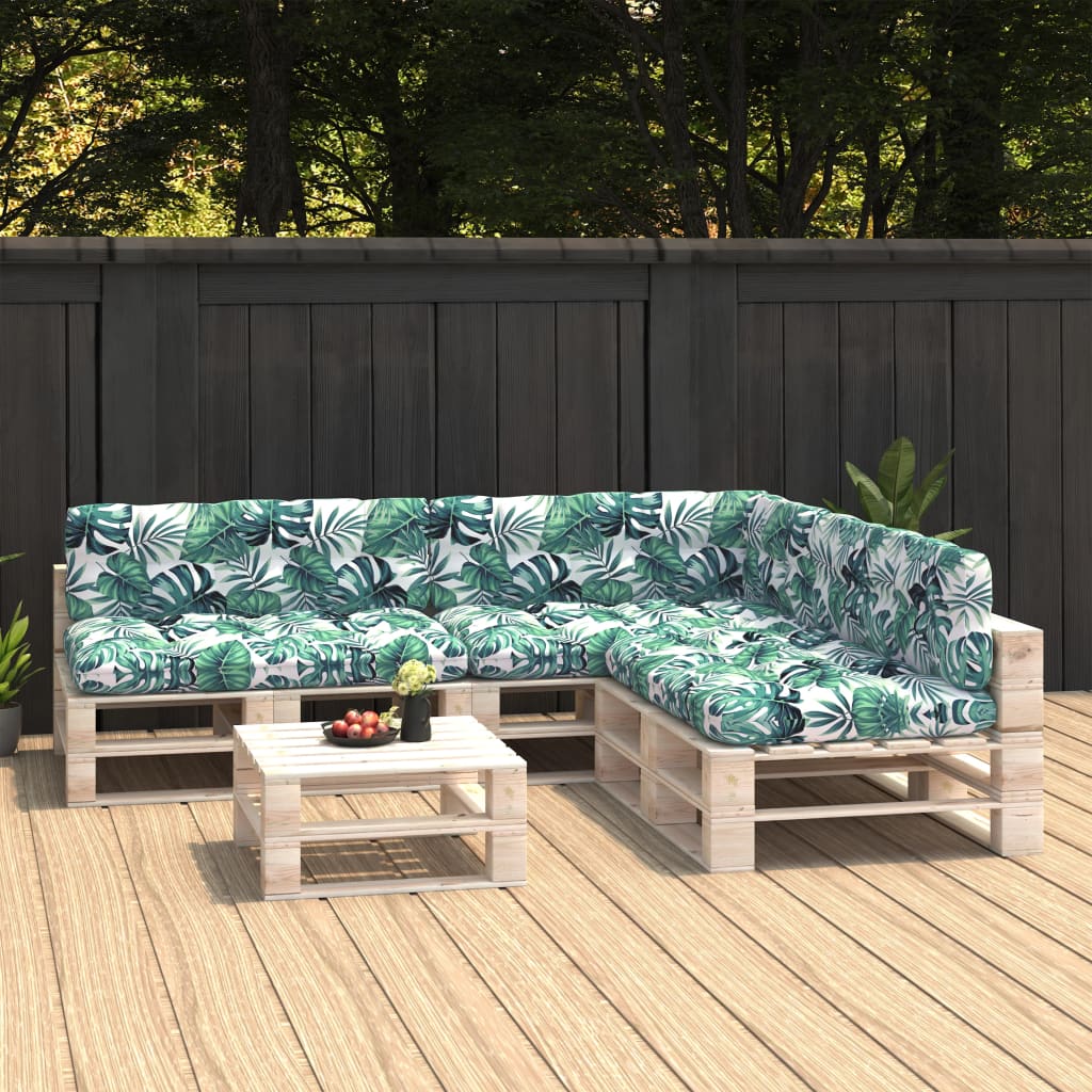 vidaXL Bankkussens pallet 7 st antraciet