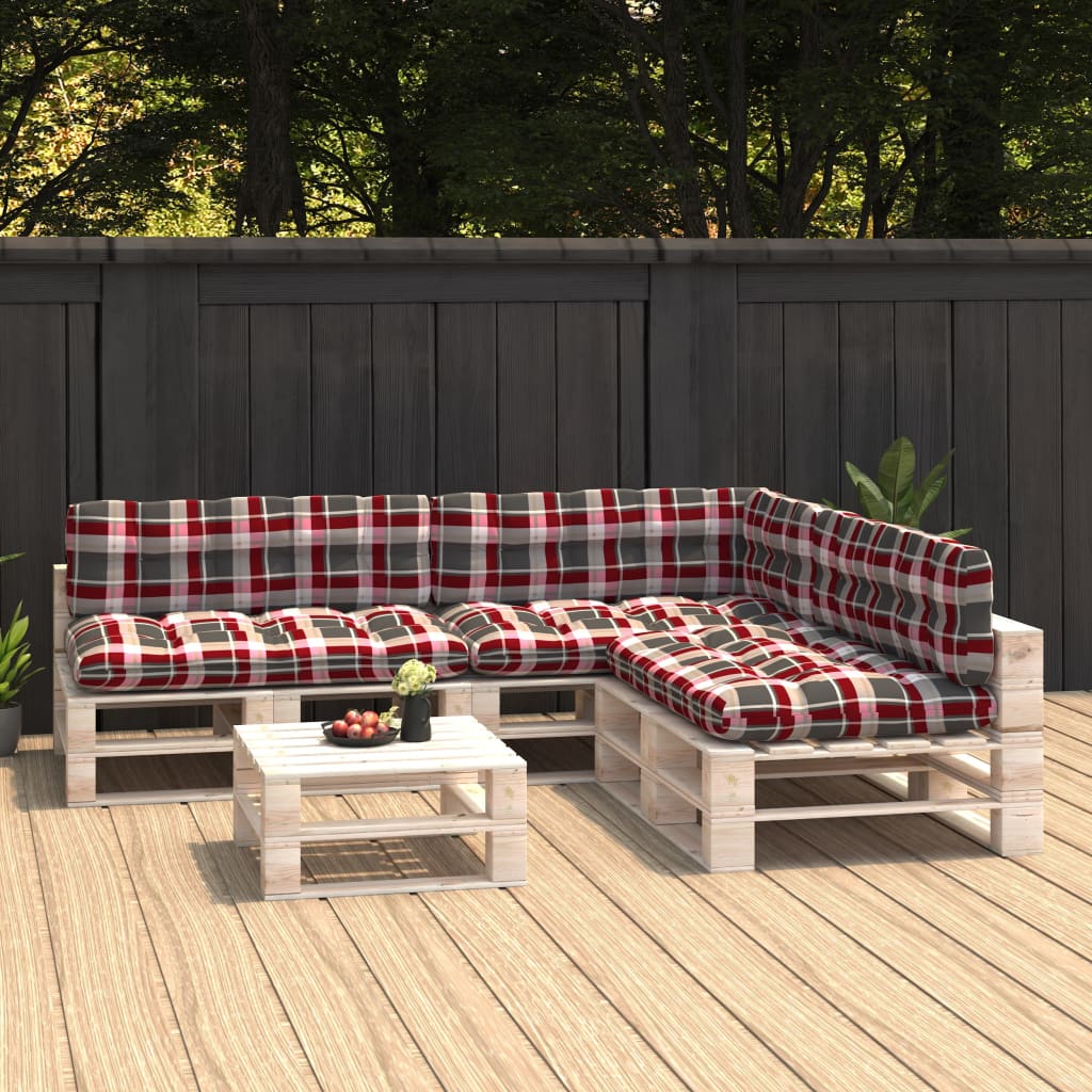 vidaXL Bankkussens pallet 7 st antraciet