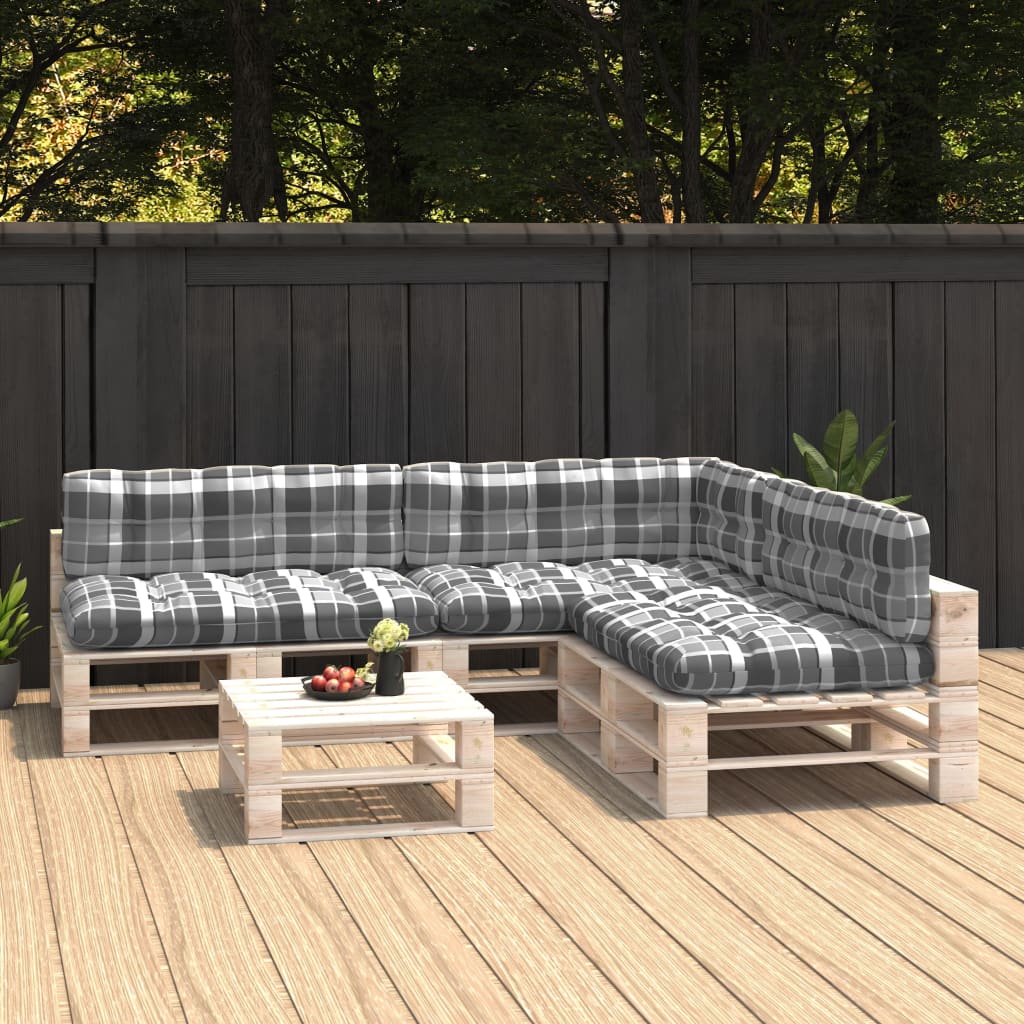 vidaXL Bankkussens pallet 7 st antraciet