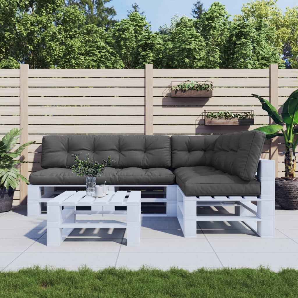 vidaXL Palletkussens 5 st stof antracietkleurig