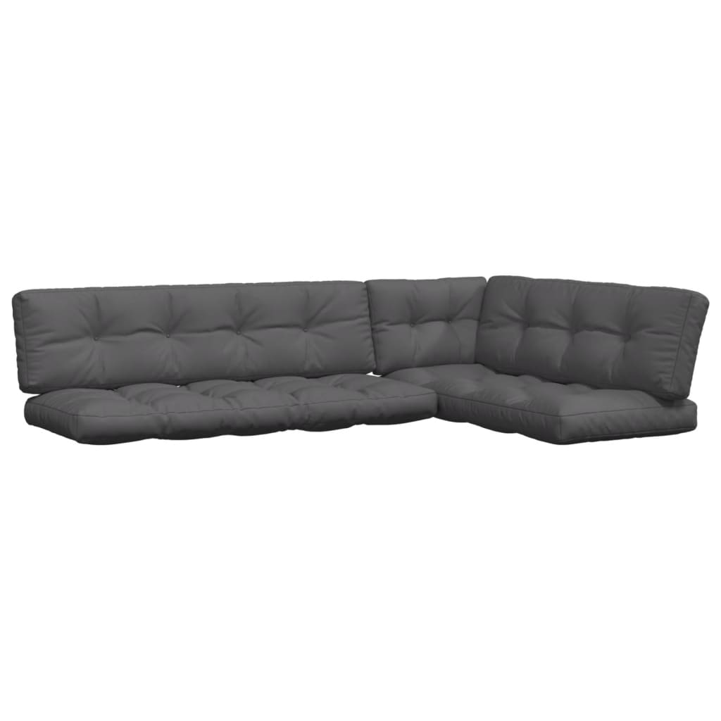 vidaXL Palletkussens 5 st stof antracietkleurig