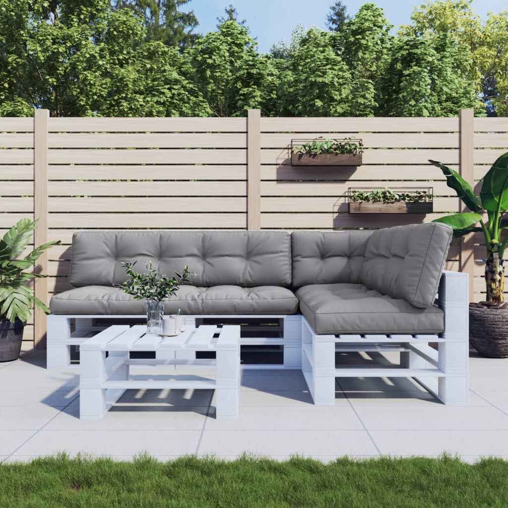 vidaXL Palletkussens 5 st stof antracietkleurig