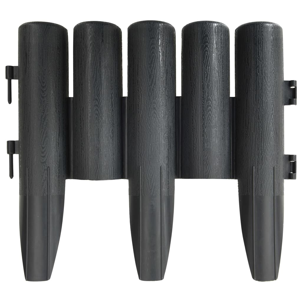 vidaXL Gazonranden 36 st 10 m PP grijs - Aashly