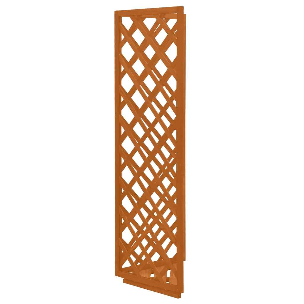 vidaXL Latwerk hoekmodel 50x50x145 cm massief vurenhout oranje