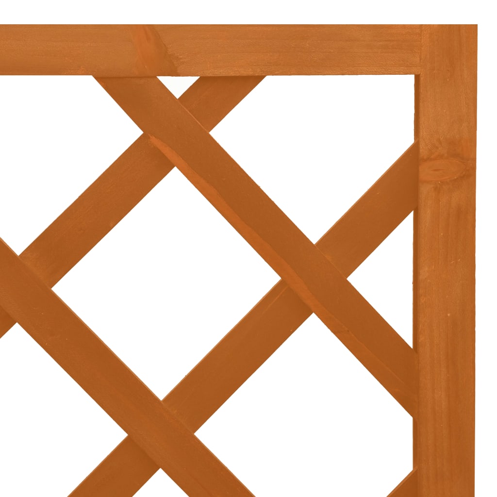vidaXL Latwerk hoekmodel 50x50x145 cm massief vurenhout oranje